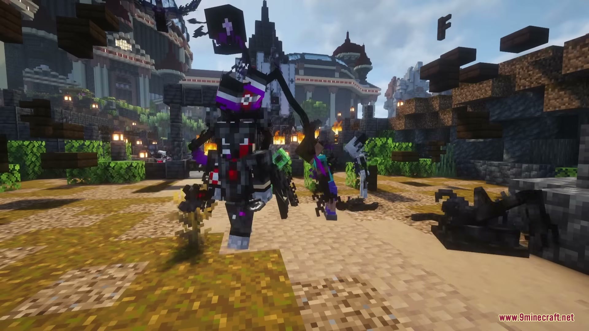 LARGE UPDATE SOON Rise of the Asens Mod Screenshot 6 A giant dark monster from Rise of the Asens Mod explores a city