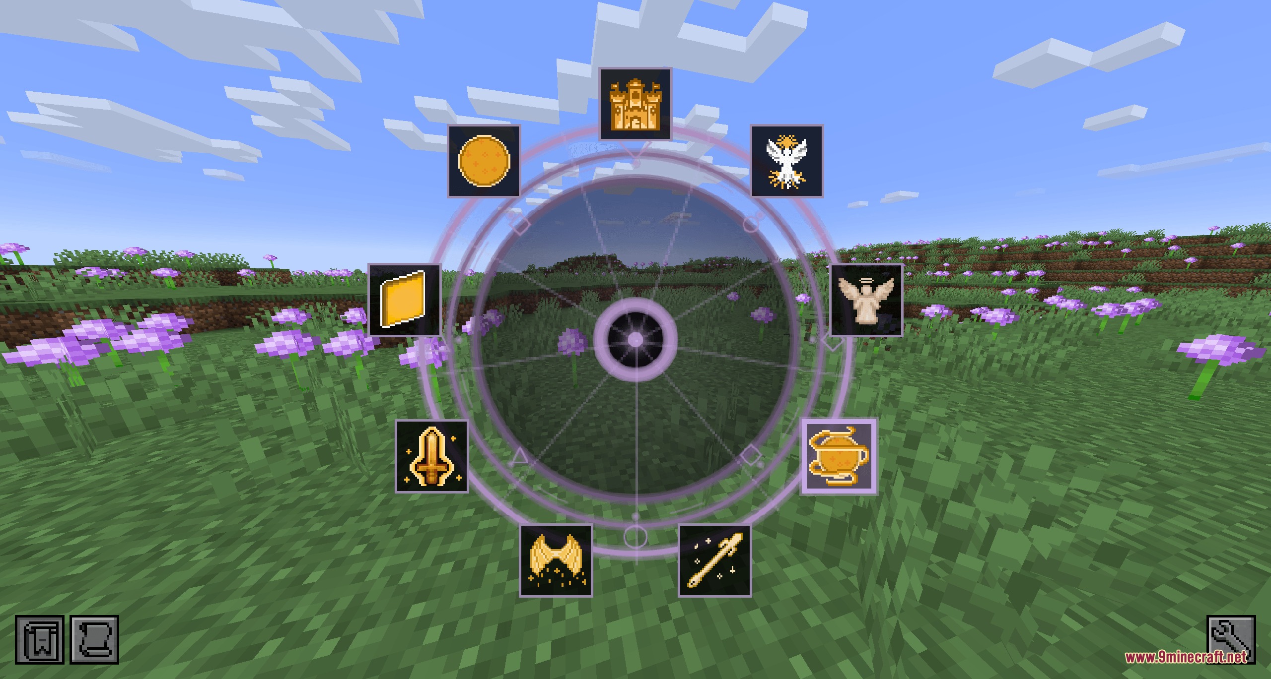 LOTM Craft Mod Screenshot 4 The LOTM Craft Mod radial menu allows players to select magical abilities