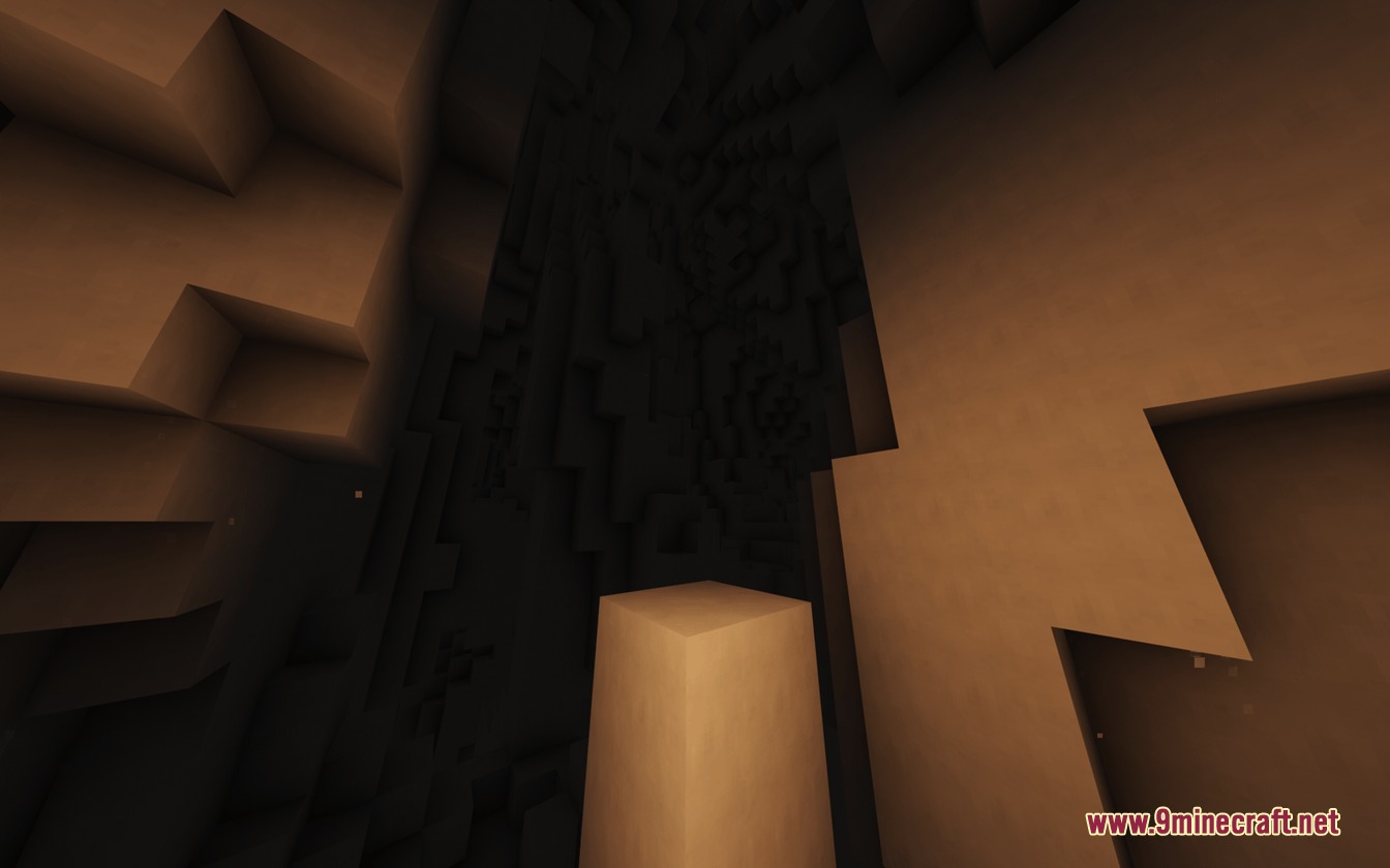 Latex Caves Mod Screenshot 3 A dark underground cave filled with hazardous latex terrain and blocky structures