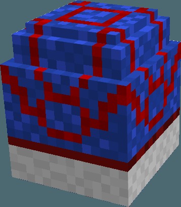 Legendary Evolutions Data Pack Screenshot 3 Blue and red Kyogre egg block resting on a white stone base
