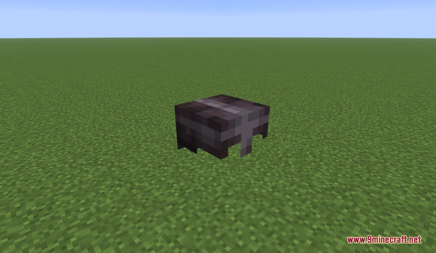 Lightened Armor Resource Pack Screenshot 2 A netherite helmet item with a modified shape sitting on the grass