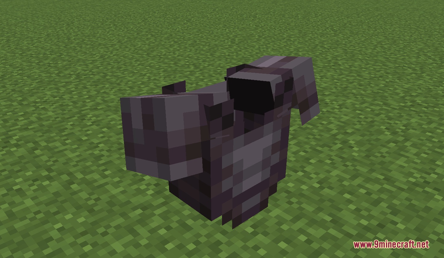 Lightened Armor Resource Pack Screenshot 3 A netherite chestplate item dropped on the grass in Minecraft