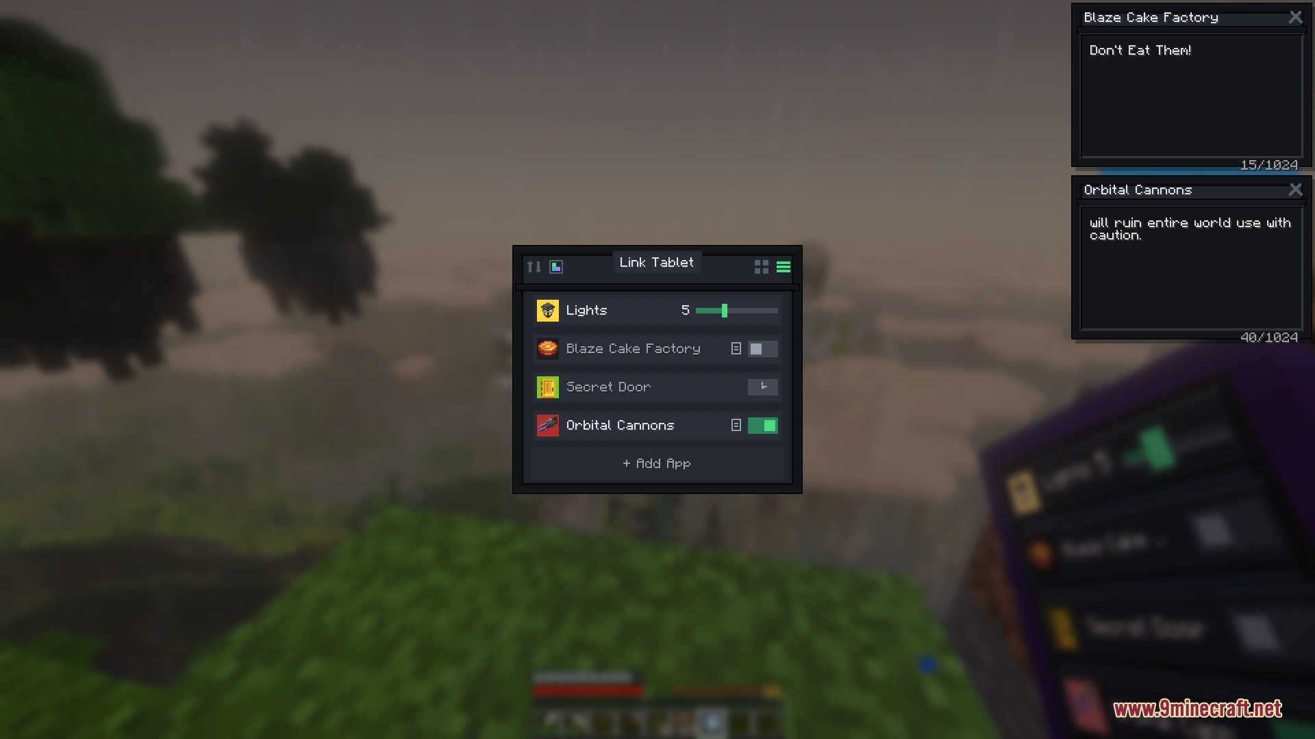 Linkpad Logic Interface Mod Screenshot 2 Handheld Link Tablet interface displaying various smart home and factory control apps