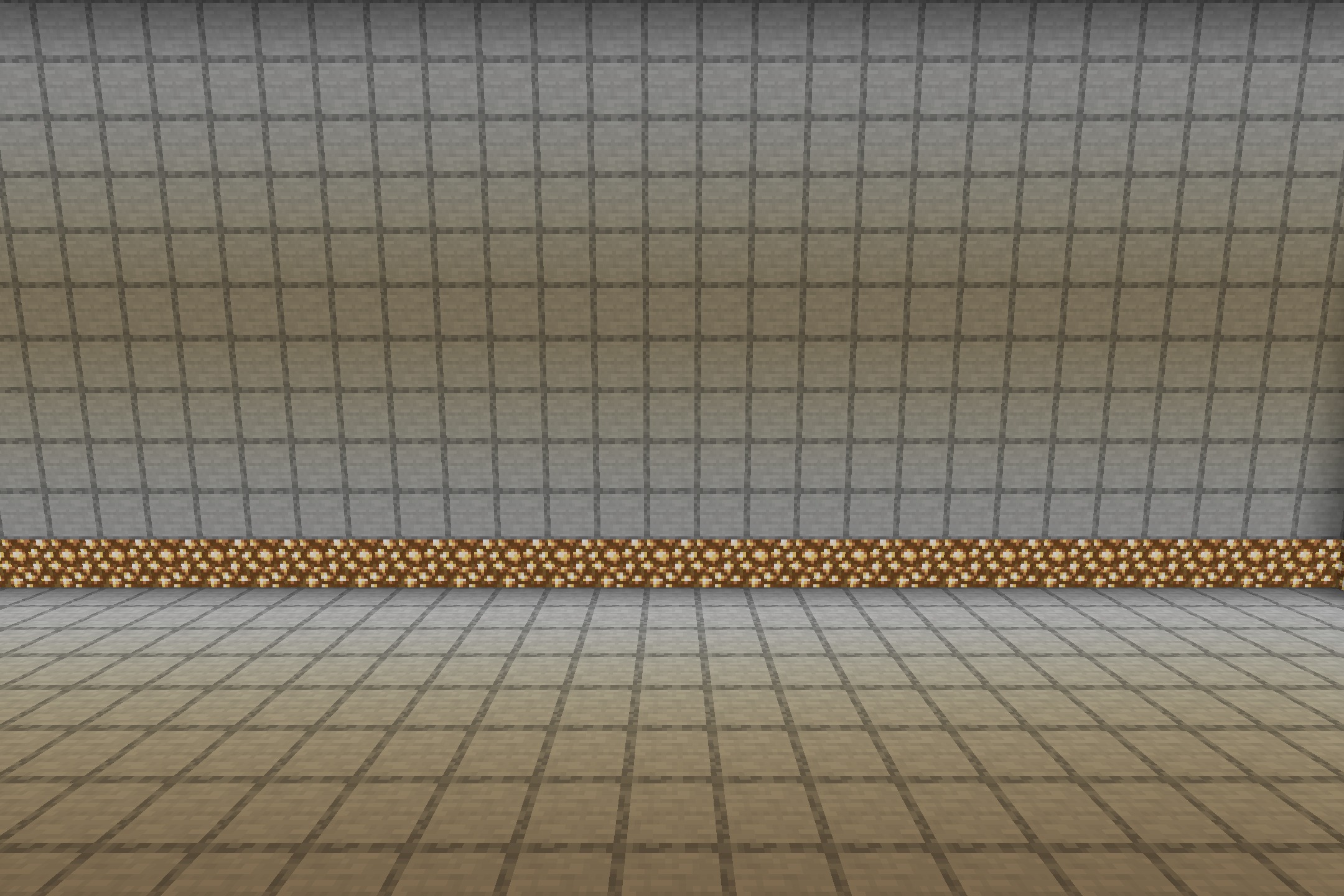Loomsss's Better Bricks Resource Pack Screenshot 4 A large empty room featuring clean grid patterns on walls and floors