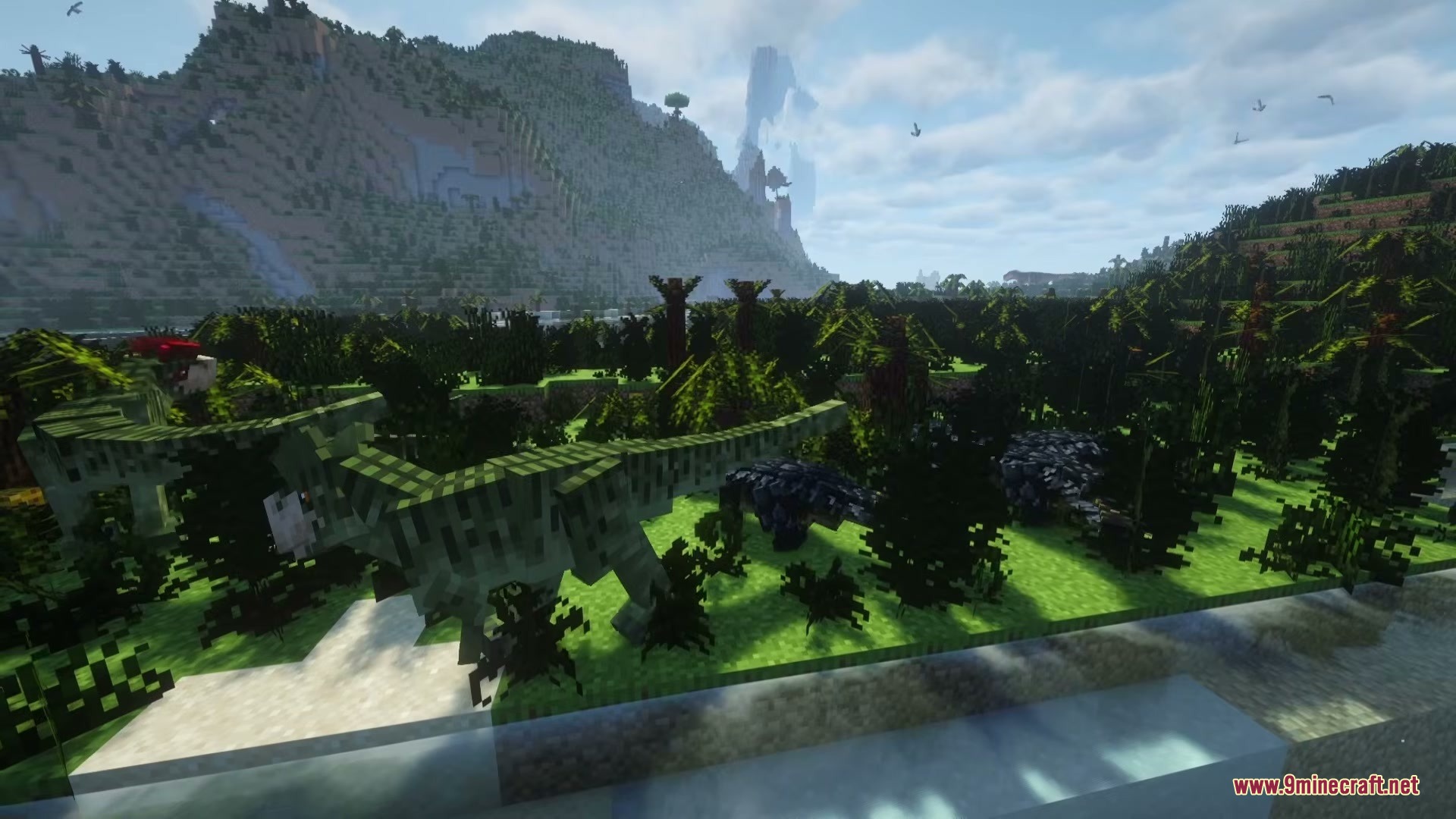 Lost in Time Mod adds large dinosaurs to a lush prehistoric landscape