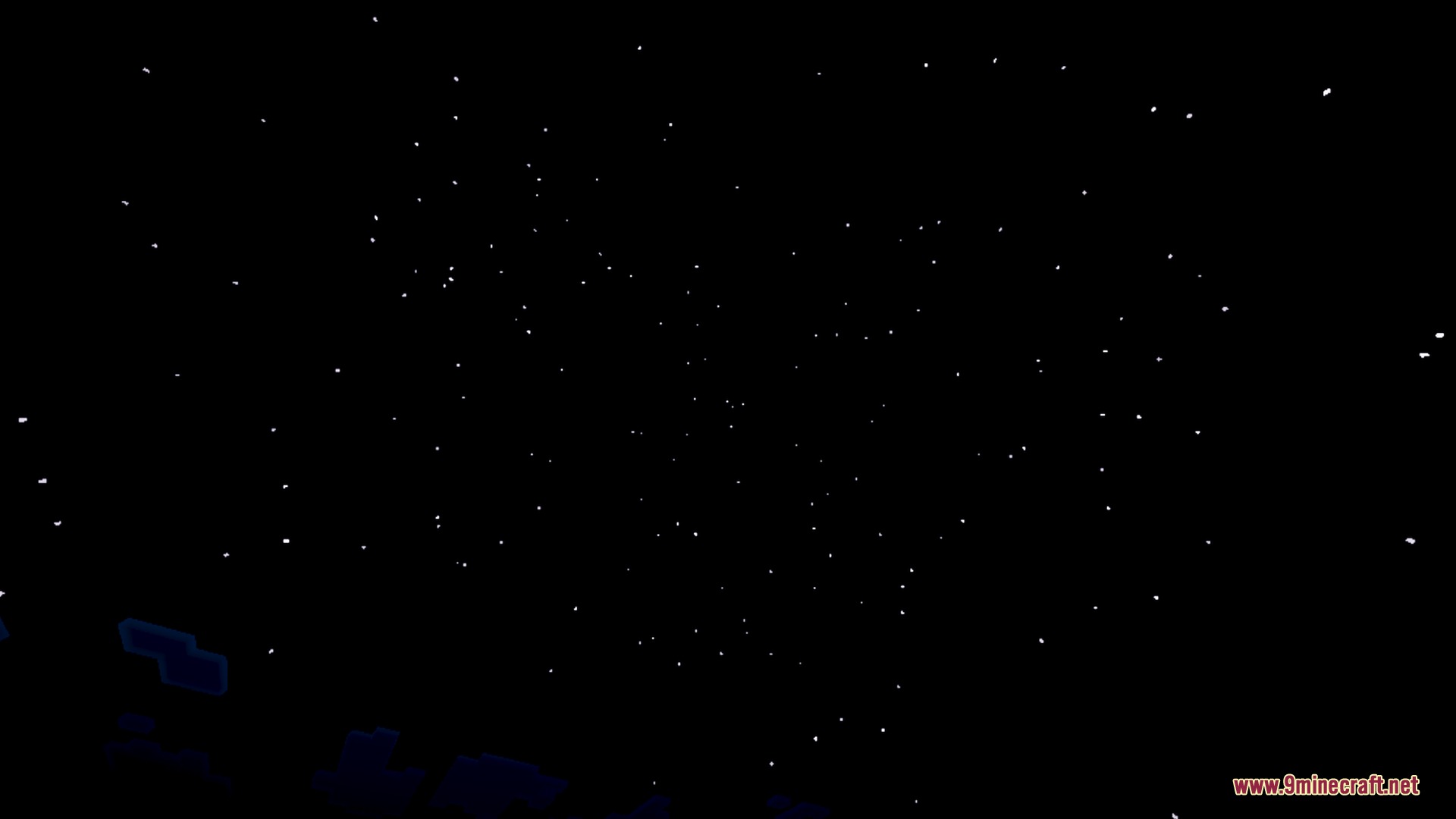 Lumenix Prism Visuals Shader Screenshot 4 Dark night sky filled with many tiny glowing stars in Minecraft Bedrock