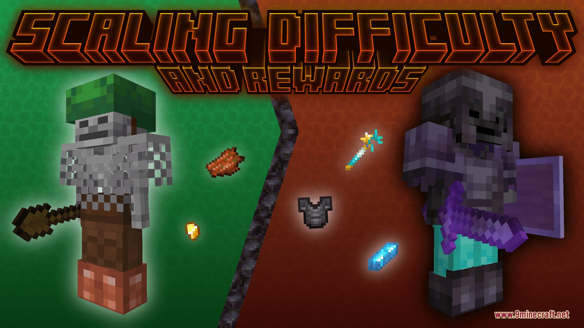 MC Endgame Mod Screenshot 3 MC Endgame Mod features scaling difficulty levels and various tiers of loot