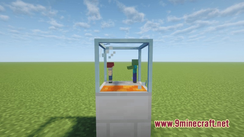 Custom villager and zombie inside an MCA Reborn Easy Villagers converter