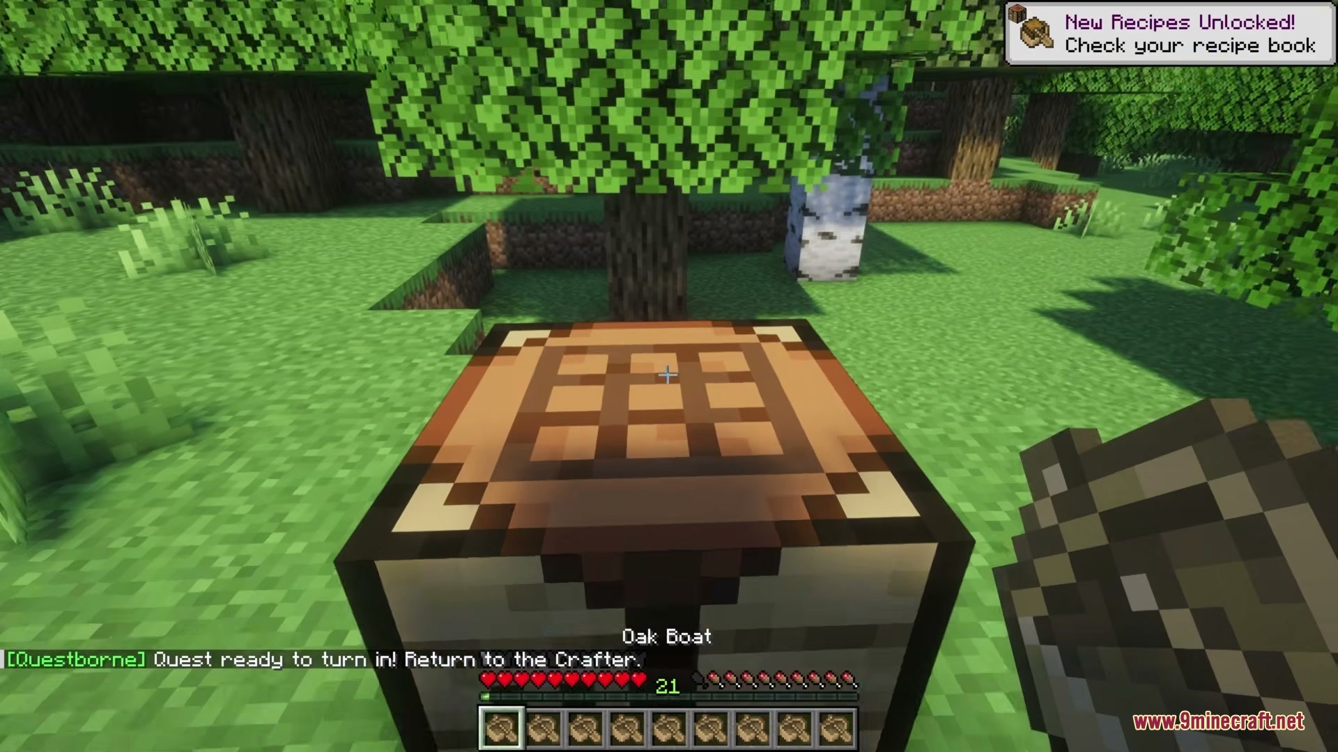 MCG's Questborne Mod Screenshot 5 Player completes a Questborne task and prepares to return to the Crafter