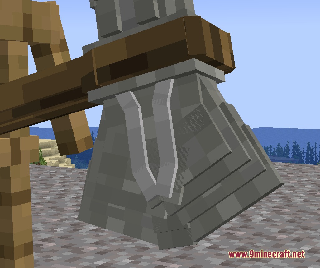 Mace to Stormbreaker Resource Pack Screenshot 4 Close up view of the detailed Stormbreaker axe head in Minecraft
