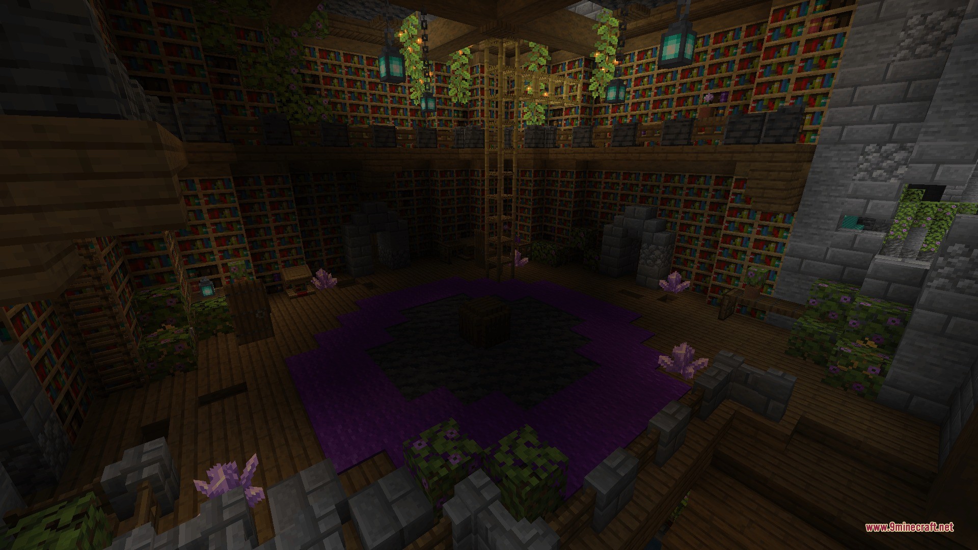 Mages Guild Data Pack Screenshot 3 A large circular library room from the Mages Guild data pack