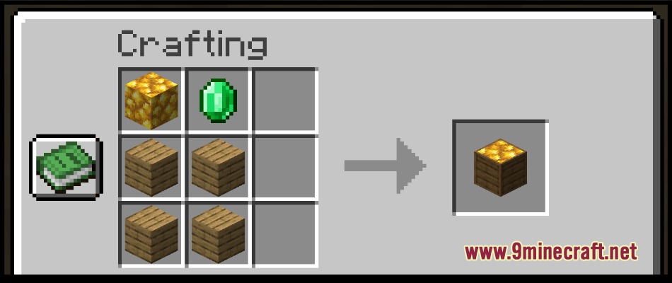 Majestty's Villagers 13 New Villager Professions Mod Screenshot 3 Crafting recipe for a glowstone workstation in Majestty Villagers mod