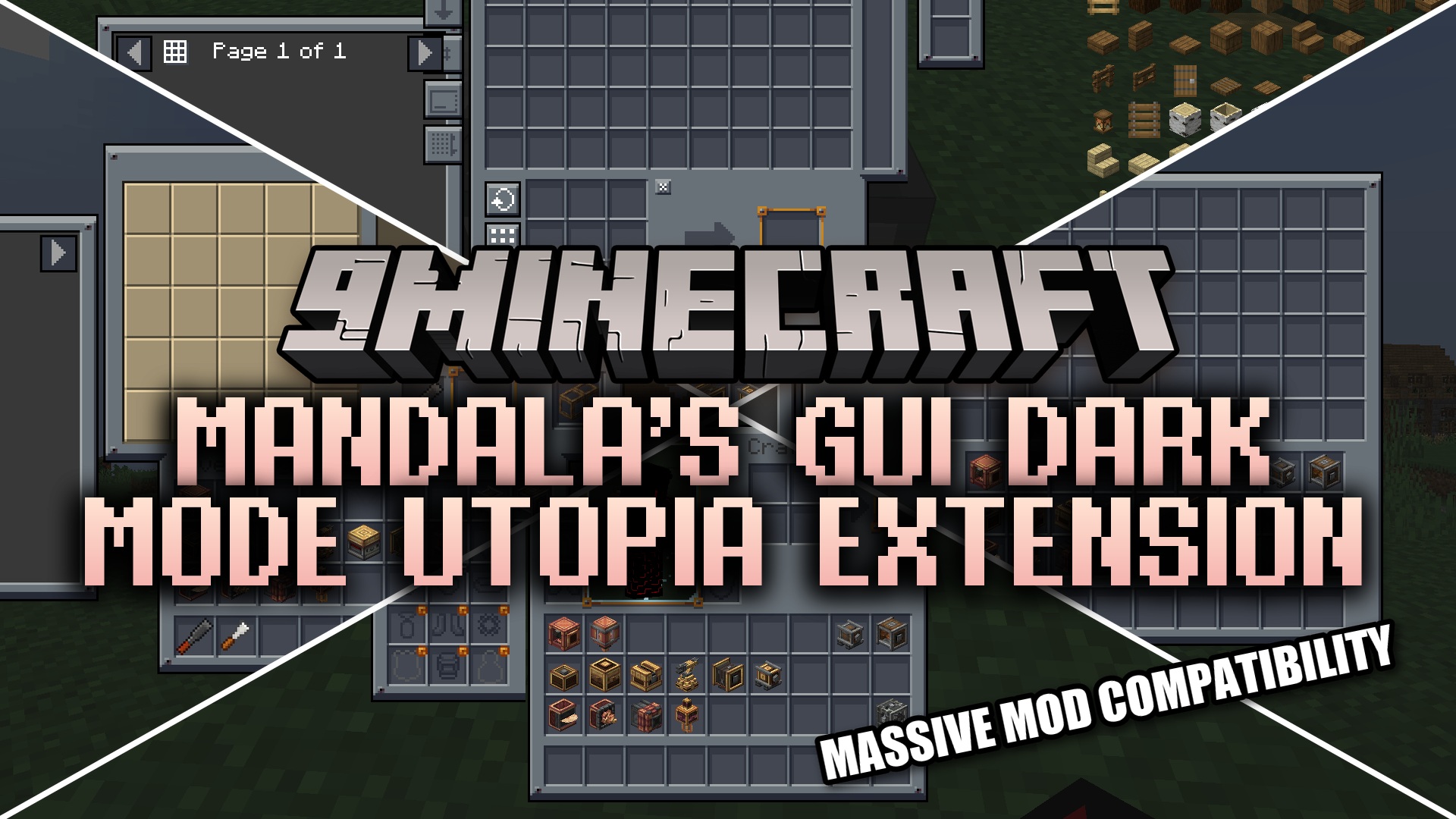 Mandala's GUI Dark Mode Utopia Extension Resource Pack