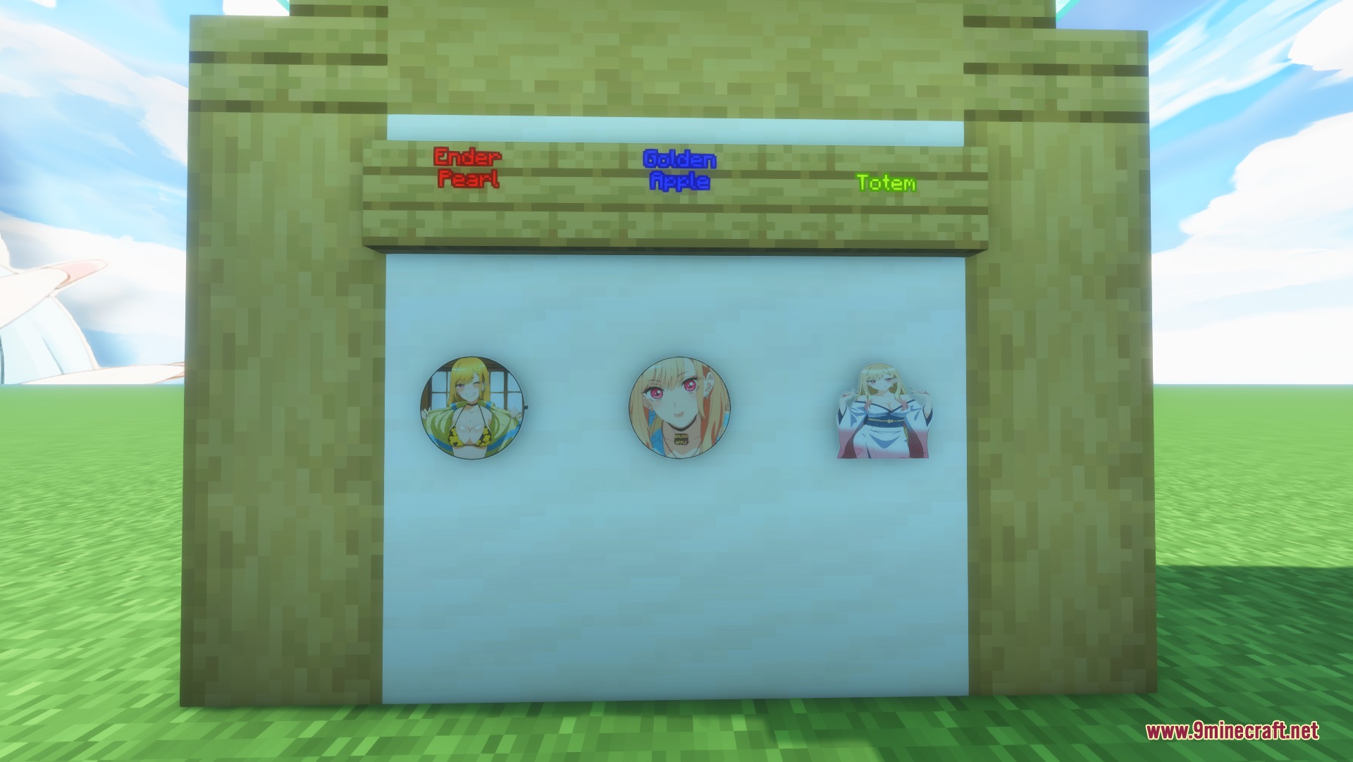 Marin Kitagawa Pack Anime Sky 4K Resource Pack Screenshot 3 Custom anime textures for Ender Pearl Golden Apple and Totem items