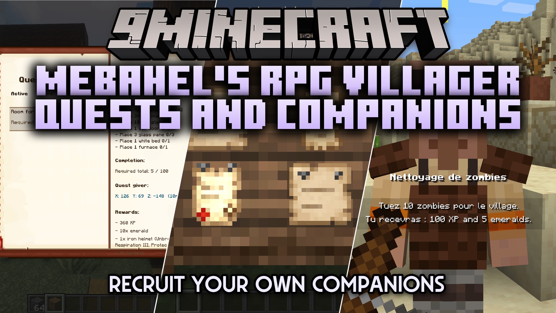 Mebahel's RPG Villager Quests and Companions Mod