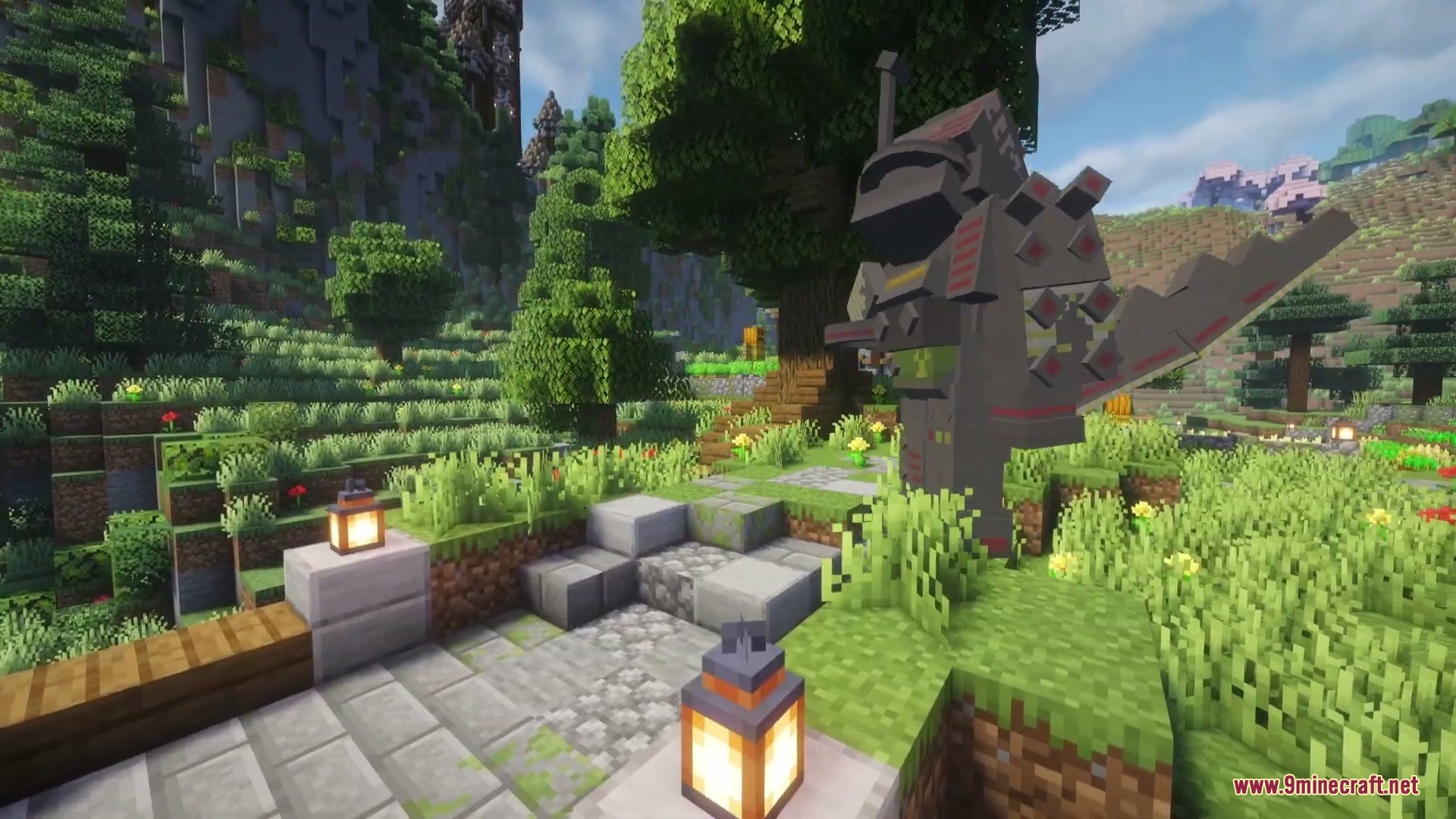 Mecha Pillager Boss Mod (1.20.1) – Battle a Giant Robotic Titan Armed — screenshot 1