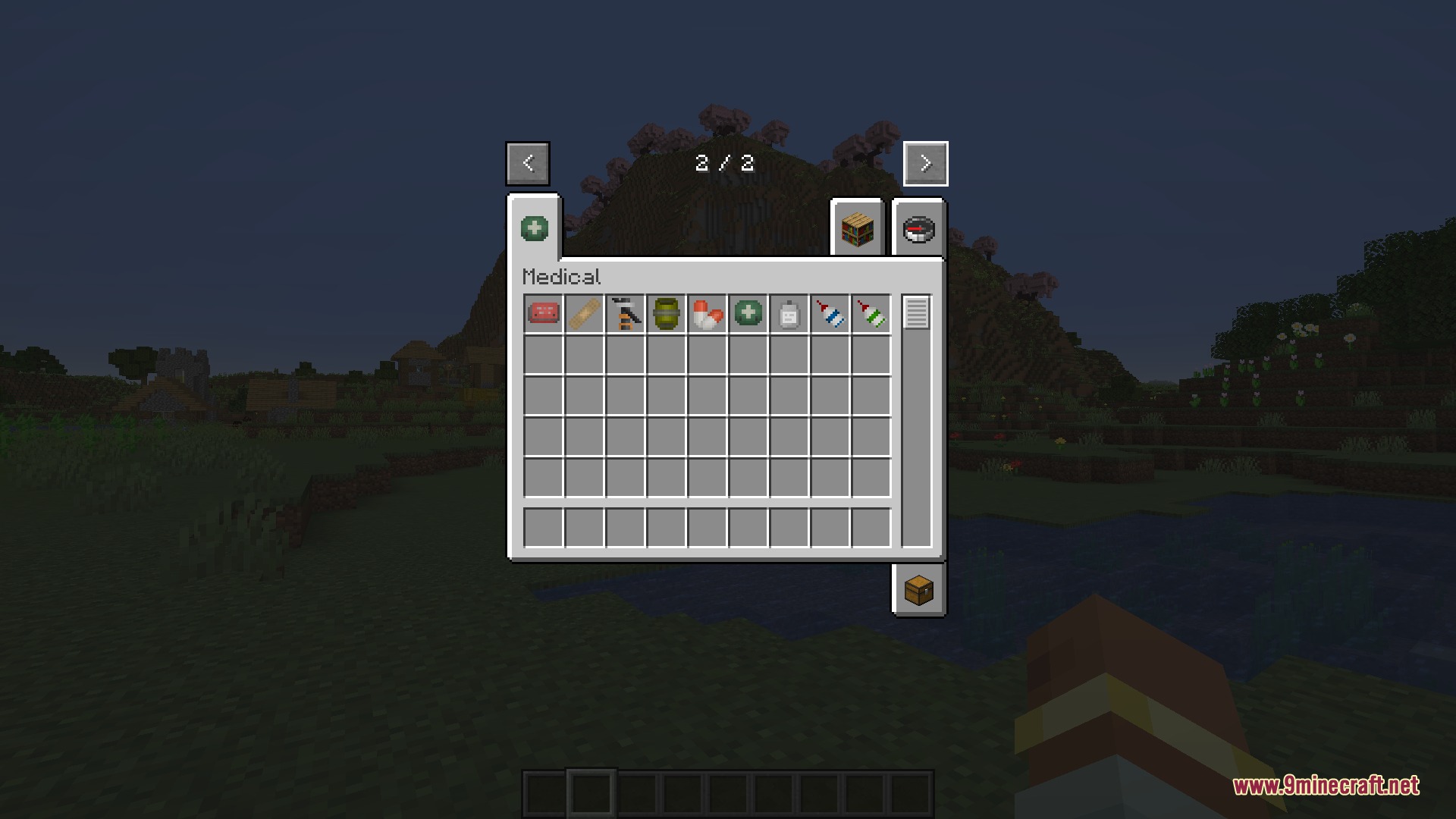 Medical System Mod Screenshot 6 A creative inventory tab filled with specialized medical items and healing supplies