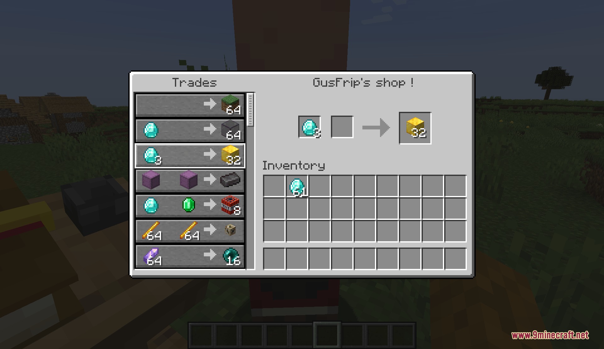 Merchant Guild Ledger Mod Screenshot 2 The Merchant Guild Ledger Mod interface displays custom trades for player shops