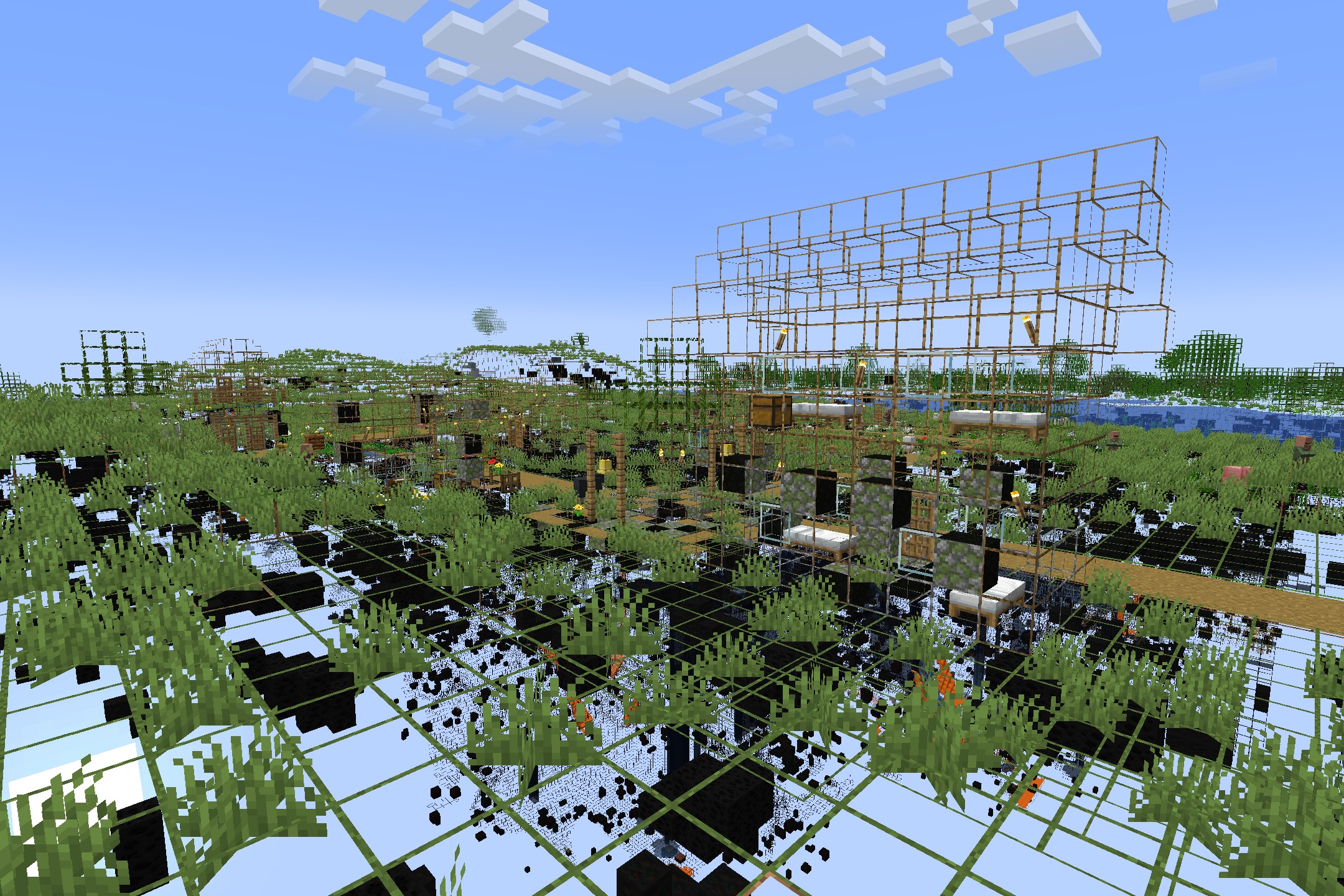Minecraft X-Ray Edition by Crimom Resource Pack Screenshot 3 Minecraft Xray Edition resource pack makes village blocks and ground transparent