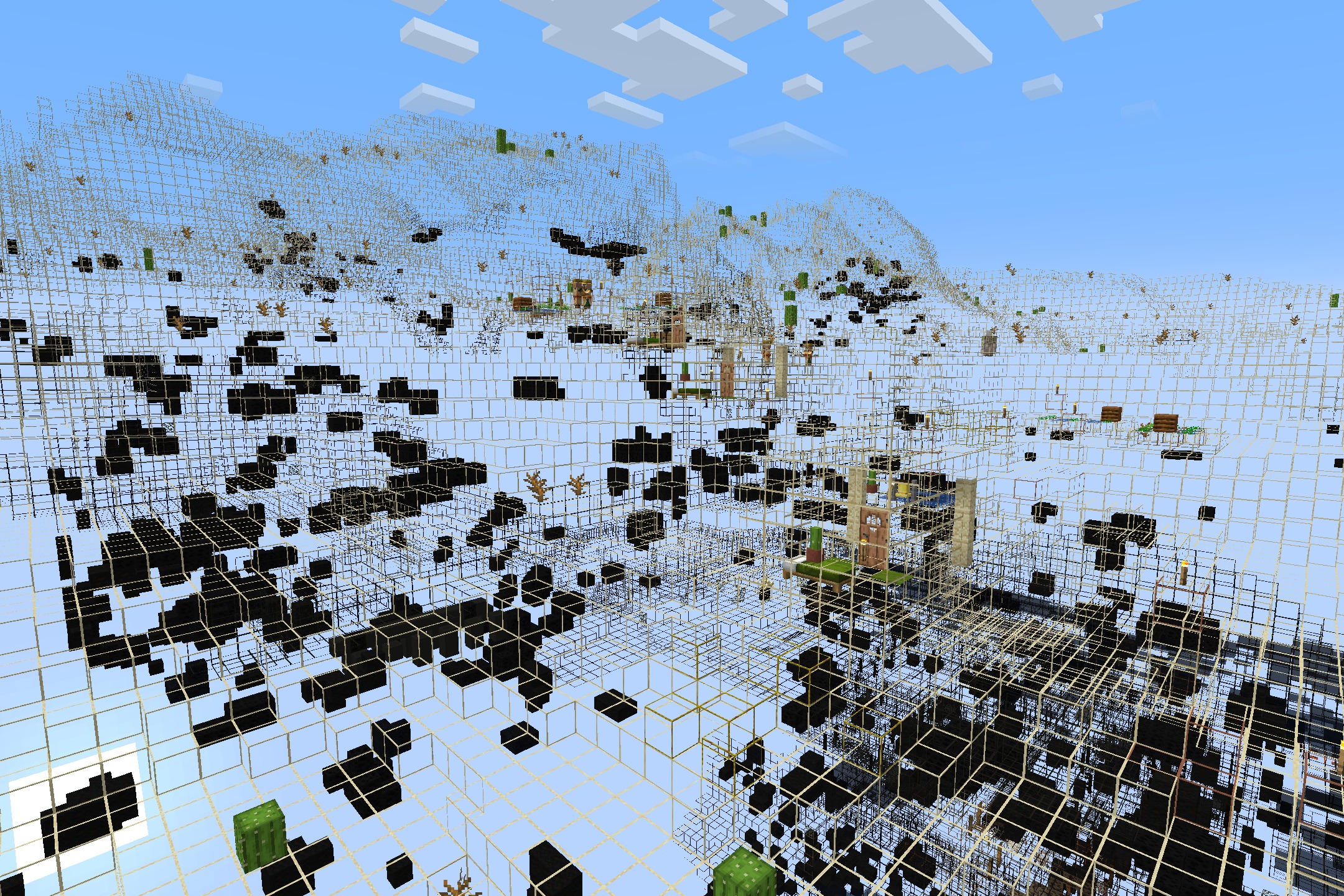 Minecraft X-Ray Edition by Crimom Resource Pack Screenshot 5 Minecraft Xray Edition makes desert blocks transparent to reveal hidden underground ores