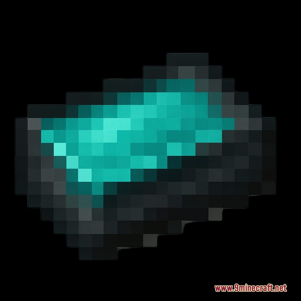 Mineral Backpacks Mod Screenshot 7 A dark gray ingot with a glowing cyan center for crafting backpacks