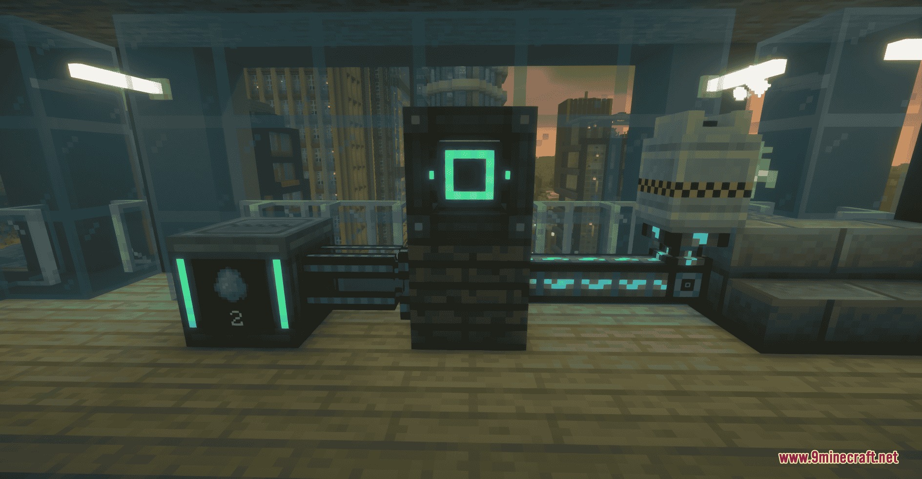 Advanced machines and pipes connected to automate resource collection in Minecraft