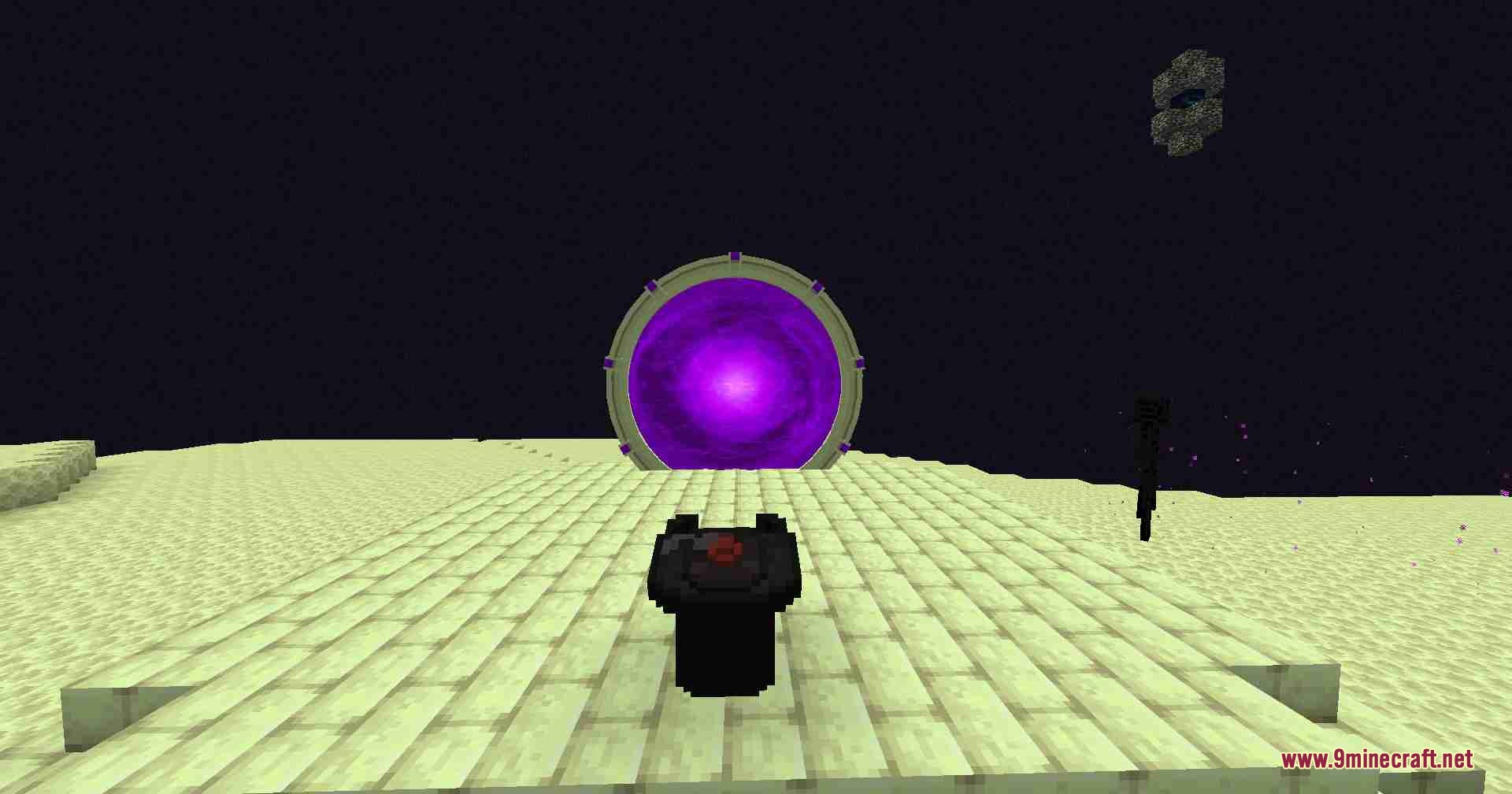 Moregate Mod Screenshot 3 A purple Stargate and a new DHD model in the End dimension