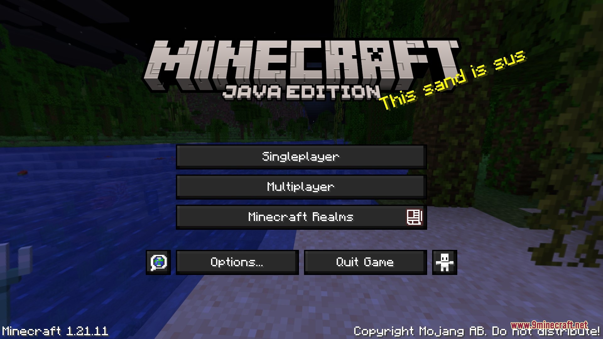 Motifity's GUI Simple GUI Resource Pack Screenshot 7 Minecraft main menu screen featuring the Motifity GUI Simple GUI resource pack