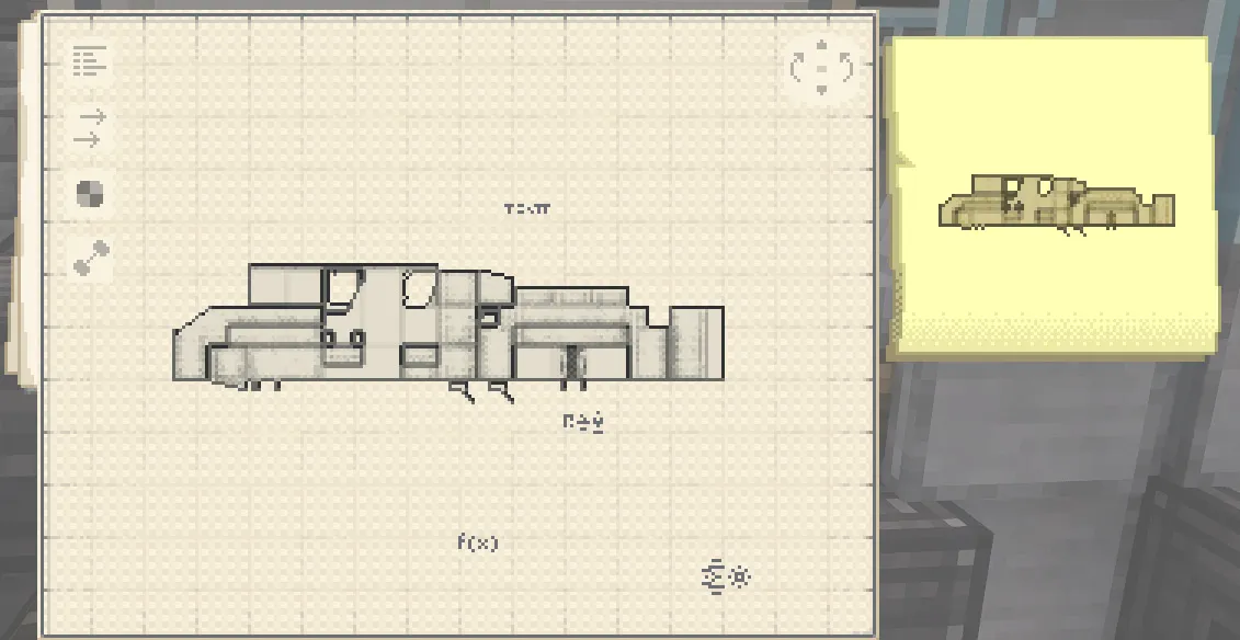 MpzSK L Car Car Schematic Screenshots 3 Minecraft schematic interface showing a detailed blueprint of a custom truck vehicle
