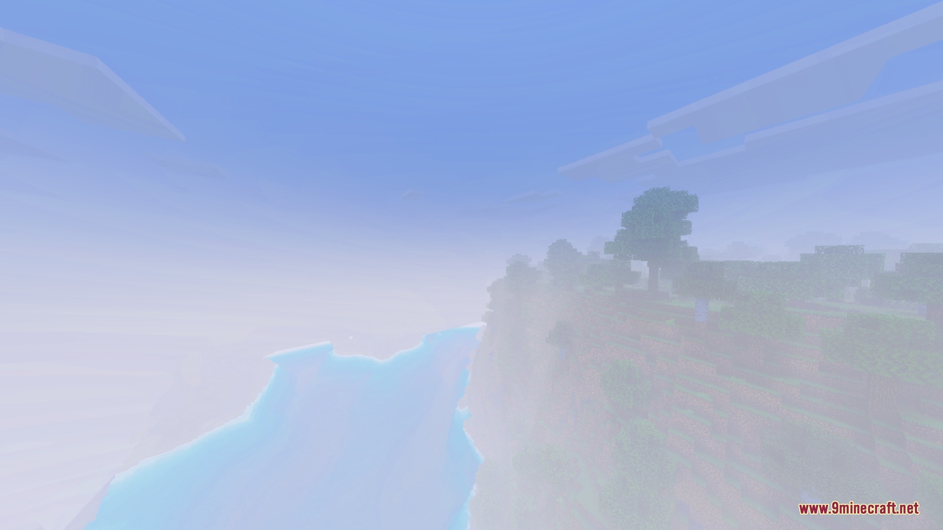 Mystica adds dreamy biome specific fog to create a magical cliffside atmosphere