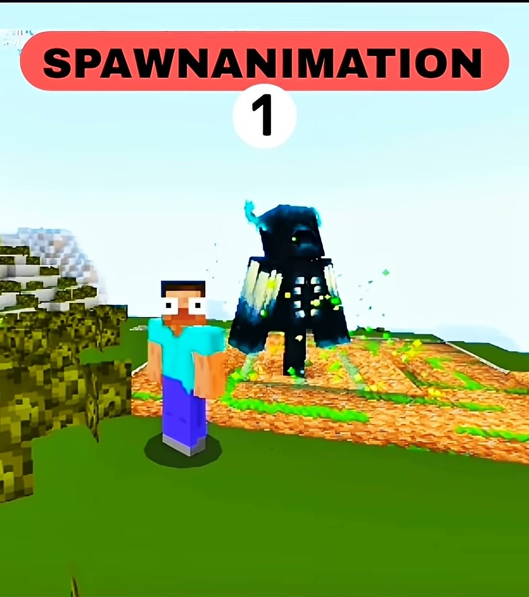NO WAY MOD Addon Screenshot 5 Player standing next to a Warden during a cinematic spawn animation sequence