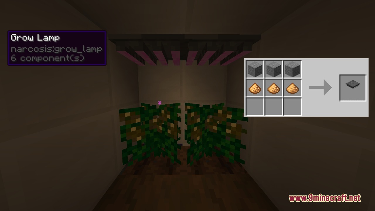 Narcosis Mod Screenshot 5 Crafting recipe for a Narcosis Mod Grow Lamp and plants
