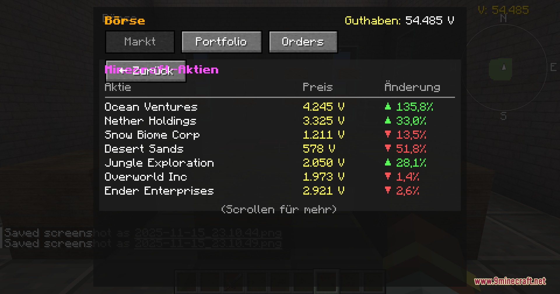 Nations & Villagers AI Reborn Mod Screenshot 1 The Nations and Villagers AI Reborn mod features a functional stock market