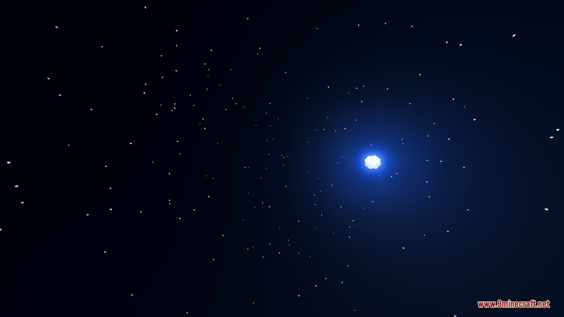 A dark night sky featuring biome accurate lighting and many bright glowing stars
