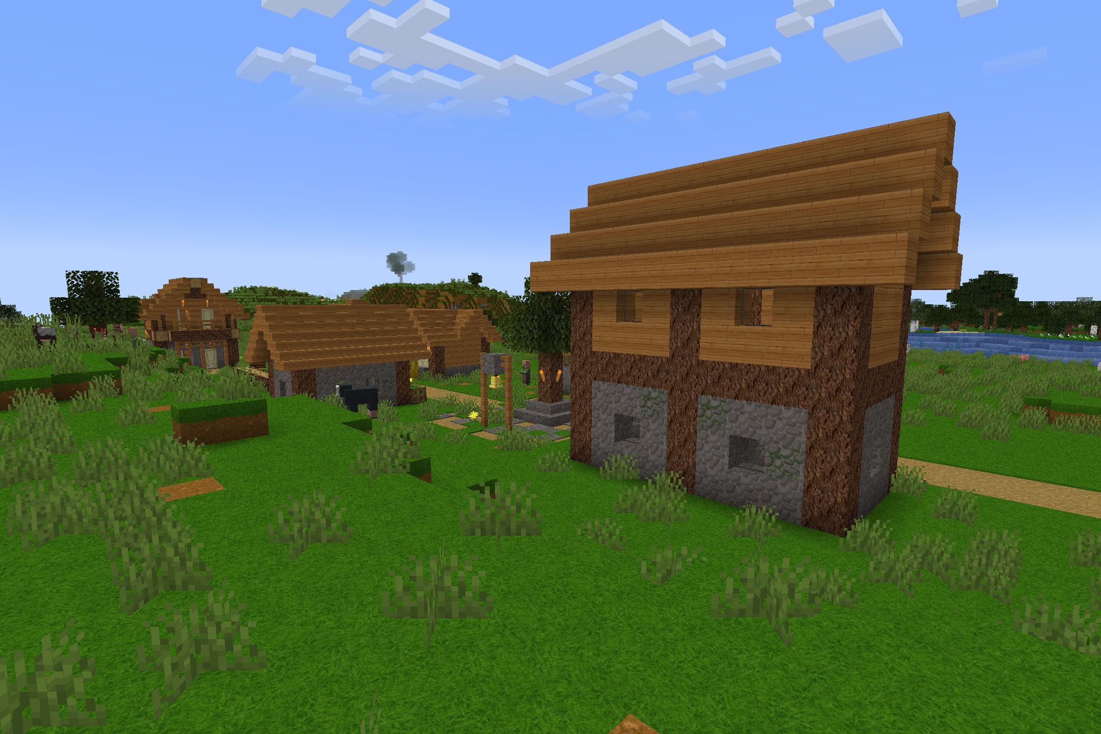 NeighborCraftResources restyles village houses with a colorful and stylized cartoonish theme