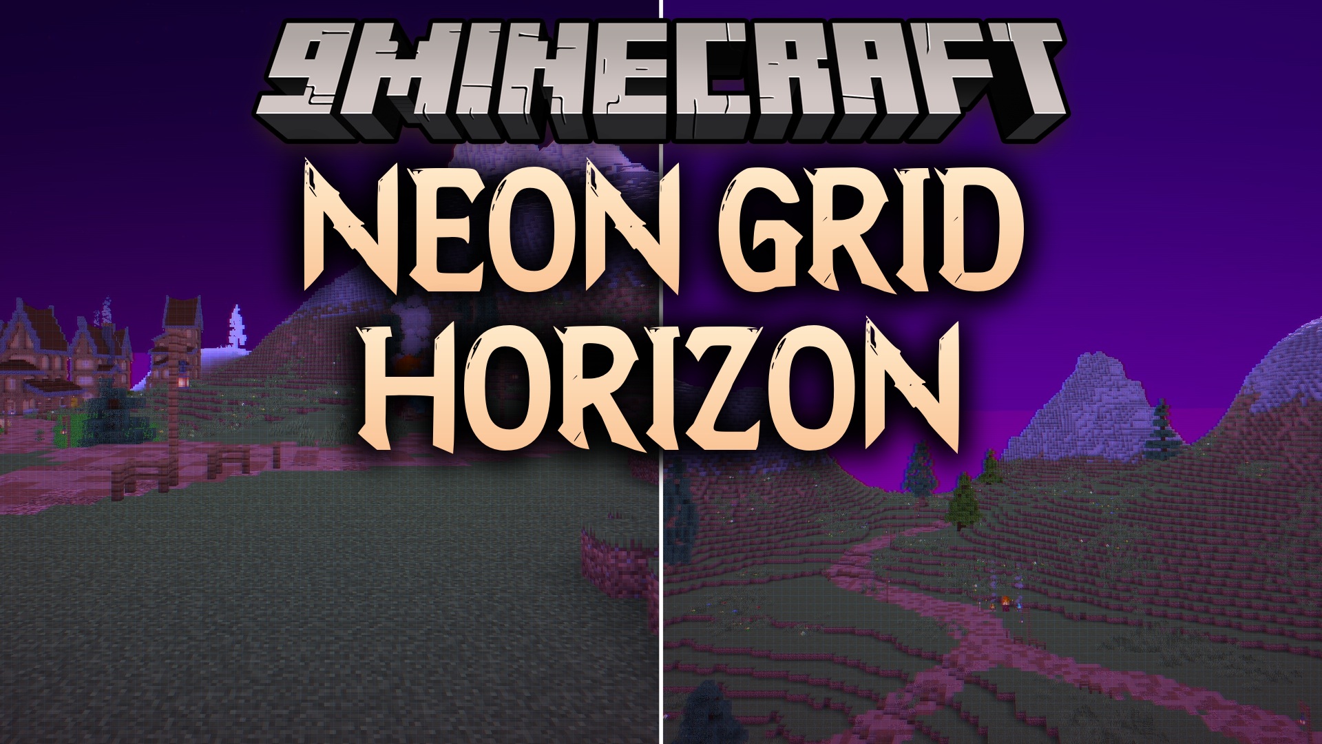 Neon Grid Horizon Shaders