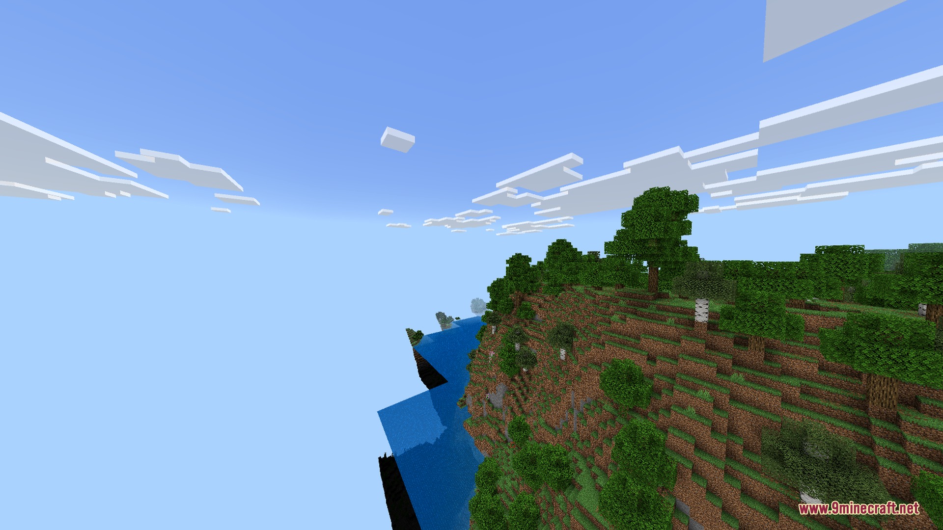 Newb CraftEdge Shader - RenderDragon Shader Screenshot 7 Newb CraftEdge adds realistic atmospheric fog and shadows to a steep green cliff