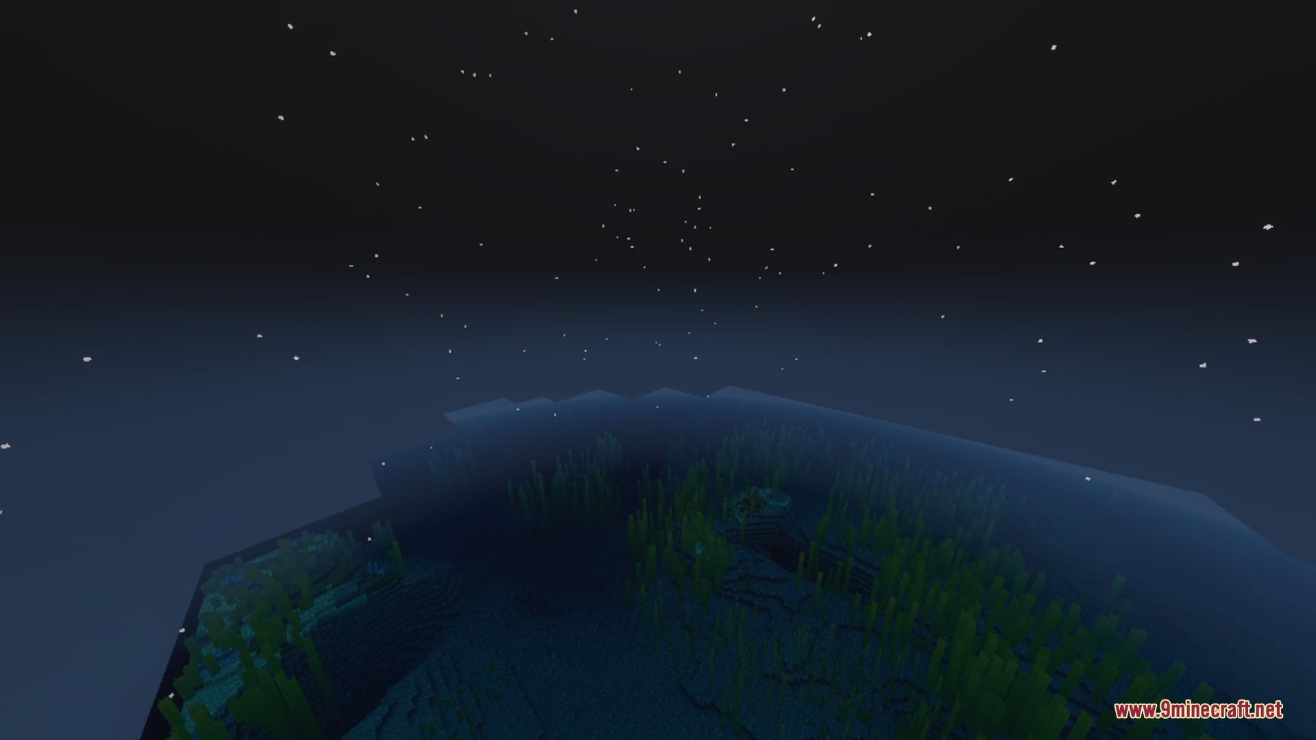 Newb X Daydream Shader Screenshot 4 Beautiful night sky with shooting stars over a dark ocean surface
