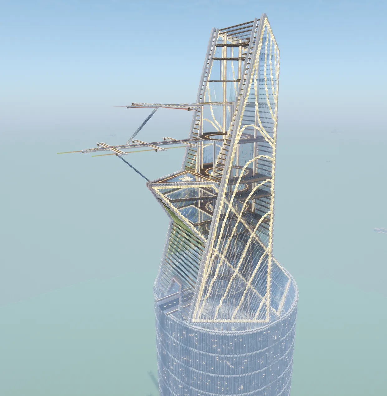 Northern Spire Futuristic Airship Terminal Unfurnished Shell Schematic Thumbnail