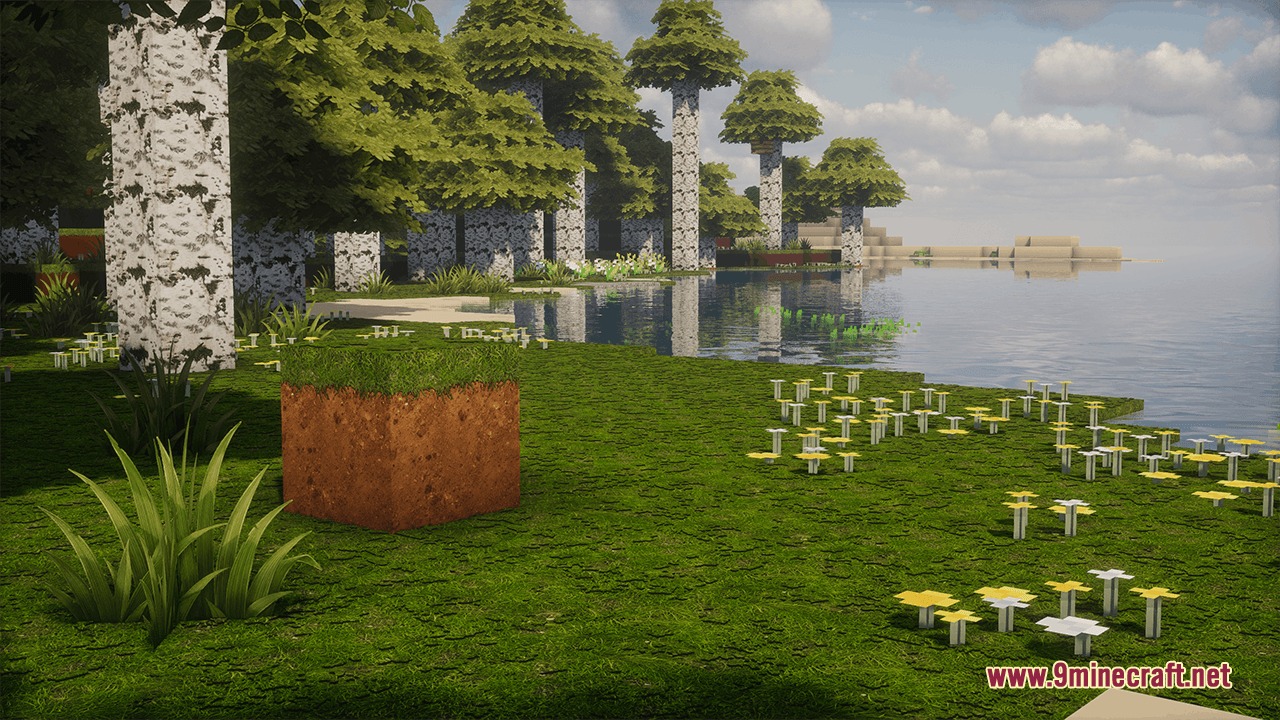 Odar is by Im_Teodor Resource Pack Screenshot 5 Odar is by Im Teodor resource pack showcasing realistic grass and birch trees