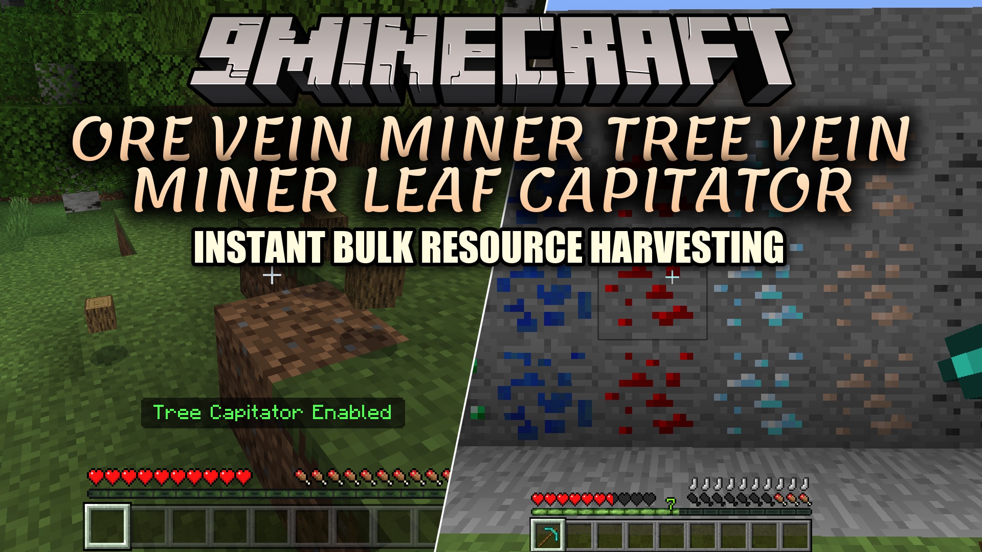 Ore Vein Miner Tree Vein Miner Leaf Capitator Data Pack