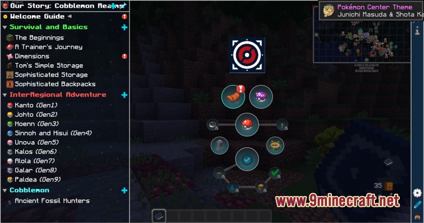 Our Story FTB Quest & Mod Theme Resource Pack Screenshot 1 Our Story resource pack restyles the quest menu with a clean interface