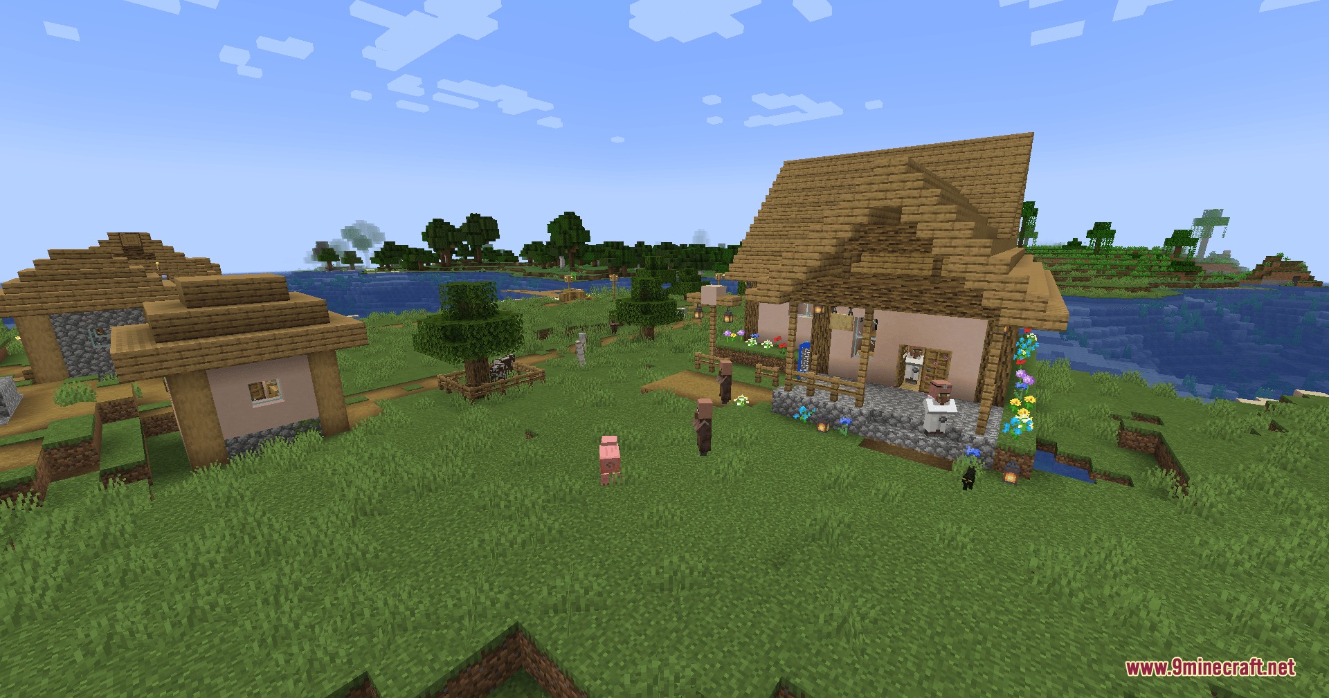 Outbreak Squad Resilience Mod adds a medical clinic to a Minecraft village