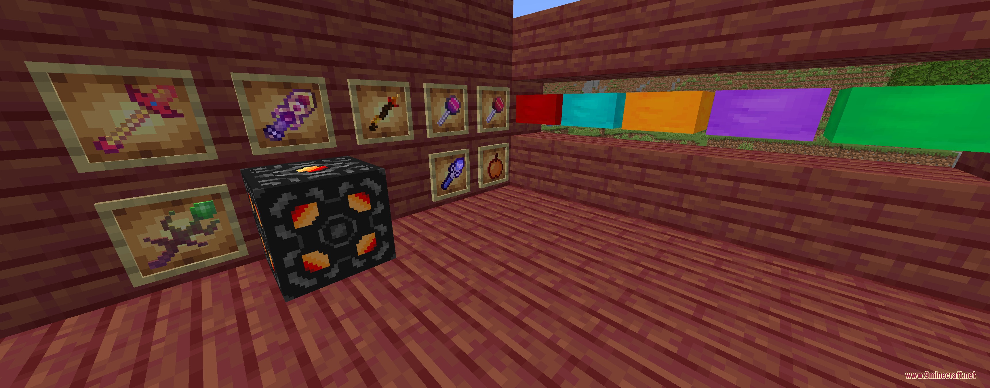 Palamod Renew Mod Screenshot 5 Custom items in frames and a unique block from Palamod Renew Mod