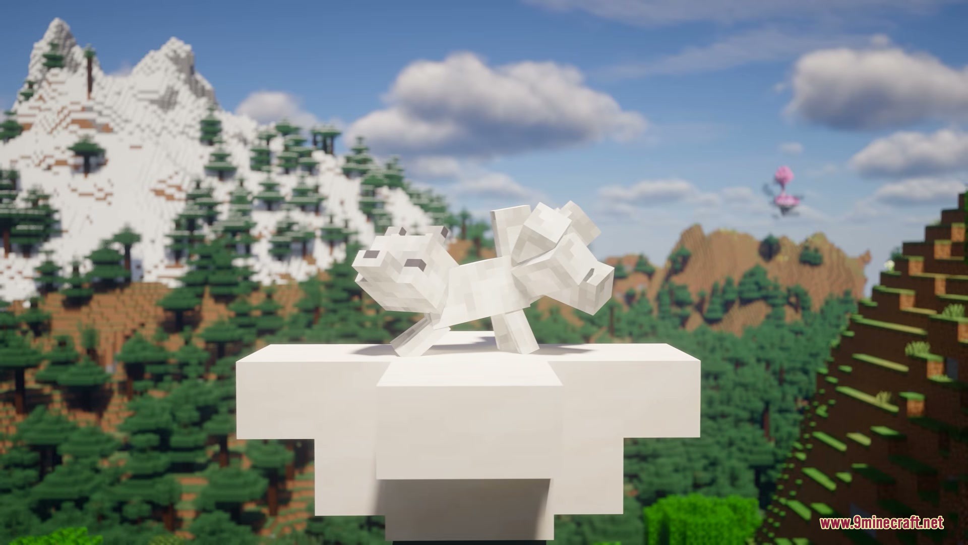 Paster Dream by Aerolite_Dust Mod Screenshot 8 A small white three headed creature standing on a white block pedestal