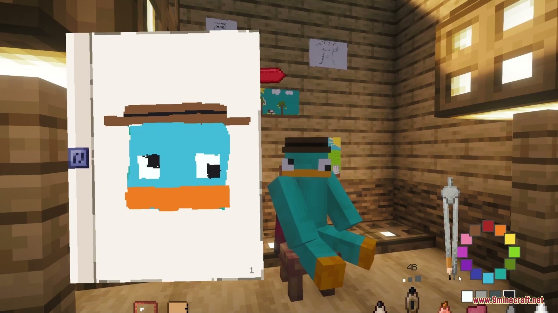 Pencil Trace Horizon Mod (1.21.1) – Draw Custom Art and Hang It on Your Walls — screenshot 1