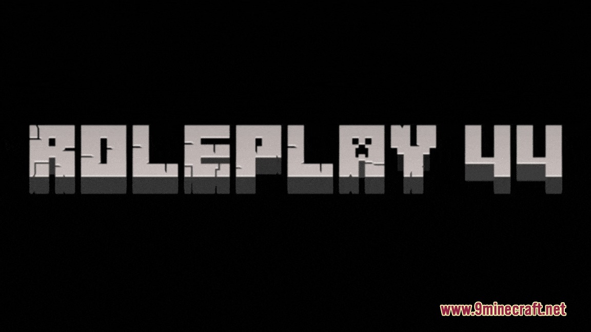 Persona Craft Enhancer Mod Screenshot 1 The title screen for Roleplay 44 shown in a blocky Minecraft font