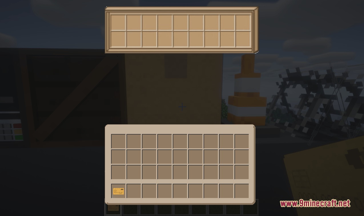 Persona Craft Enhancer Mod Screenshot 7 A custom inventory screen displaying a storage container and a golden credit card