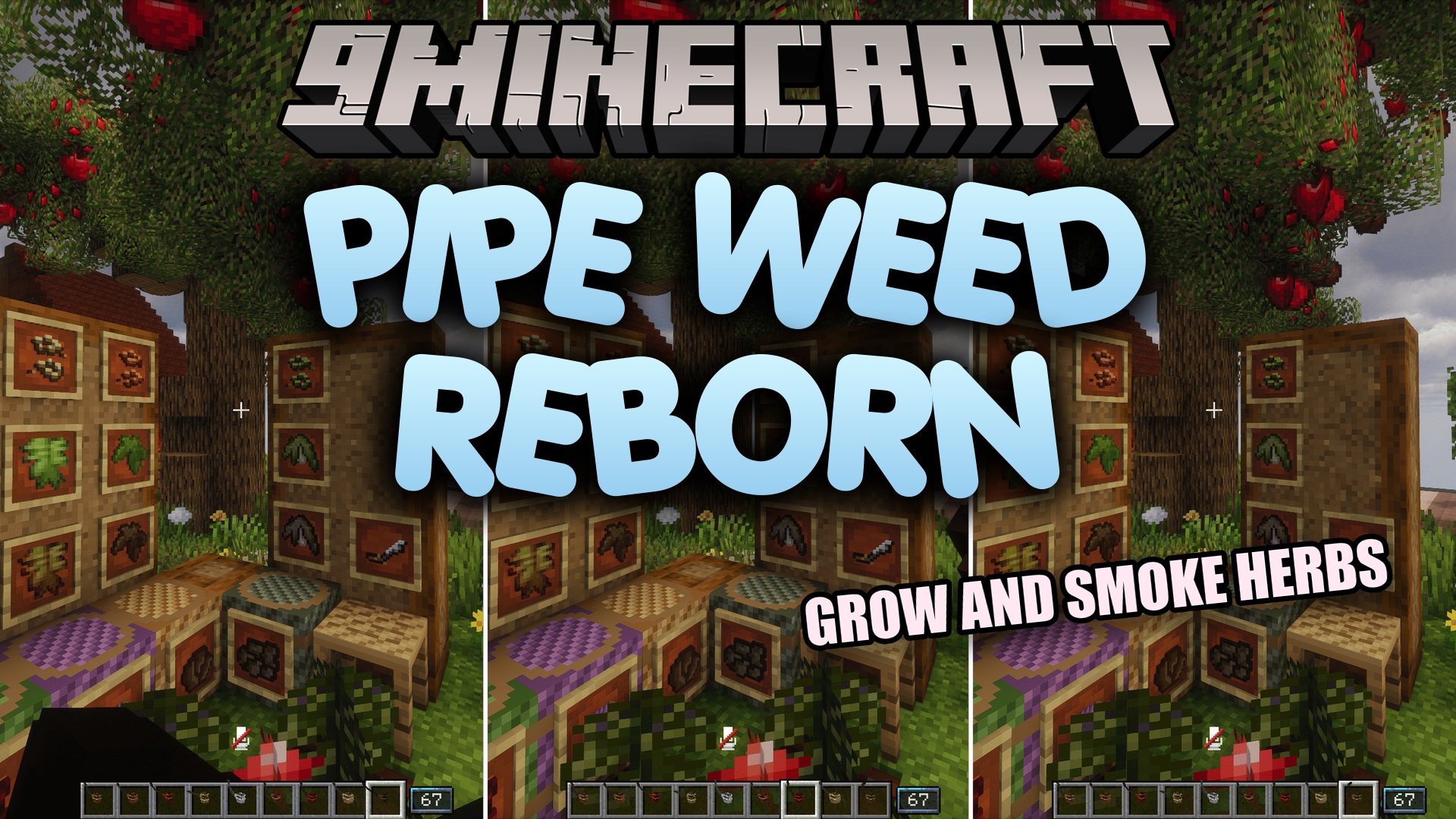 Pipe Weed Reborn Mod (1.21.10, 1.21.1) – Farm Custom Herbs and Craft Pipes
