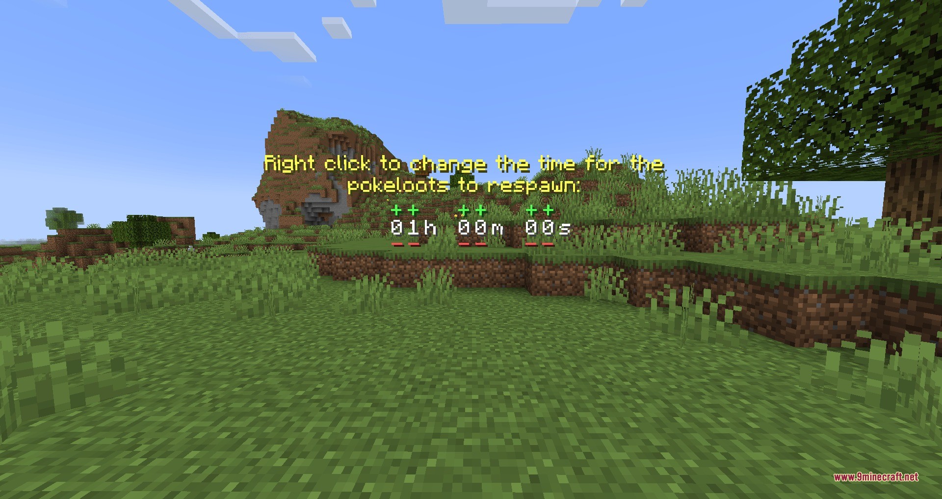 A floating menu used to change the Poke Loot respawn time